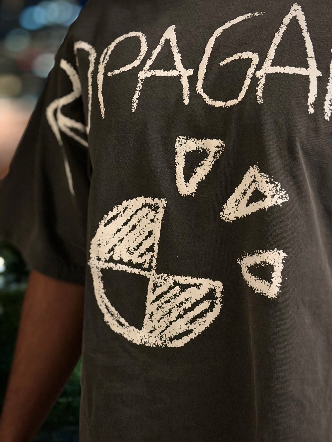 PROPAGANDA Pacman Tee - Drop-Shoulder, Black